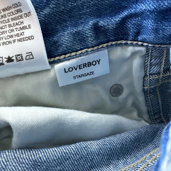 AMO Loverboy Jeans Stargaze Wash Size 29 Straight Leg High Rise Cropped - Picture 8 of 9